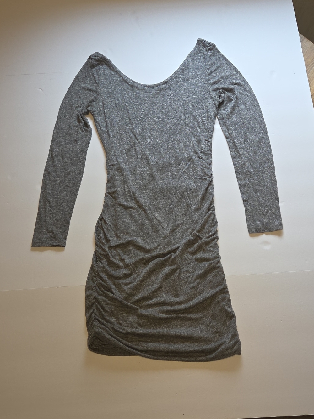 Massimo Bodycon Mini Gray 3/4 Sleeve Small
